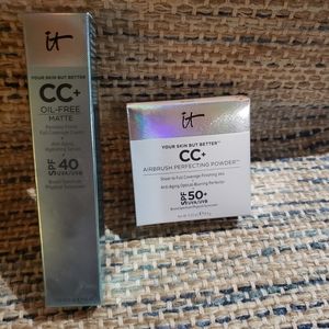 It cosmetics  CC+ Oil Free Matte and CC+ powder